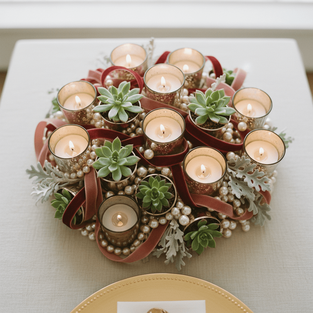 A table decorated with simple bud vases